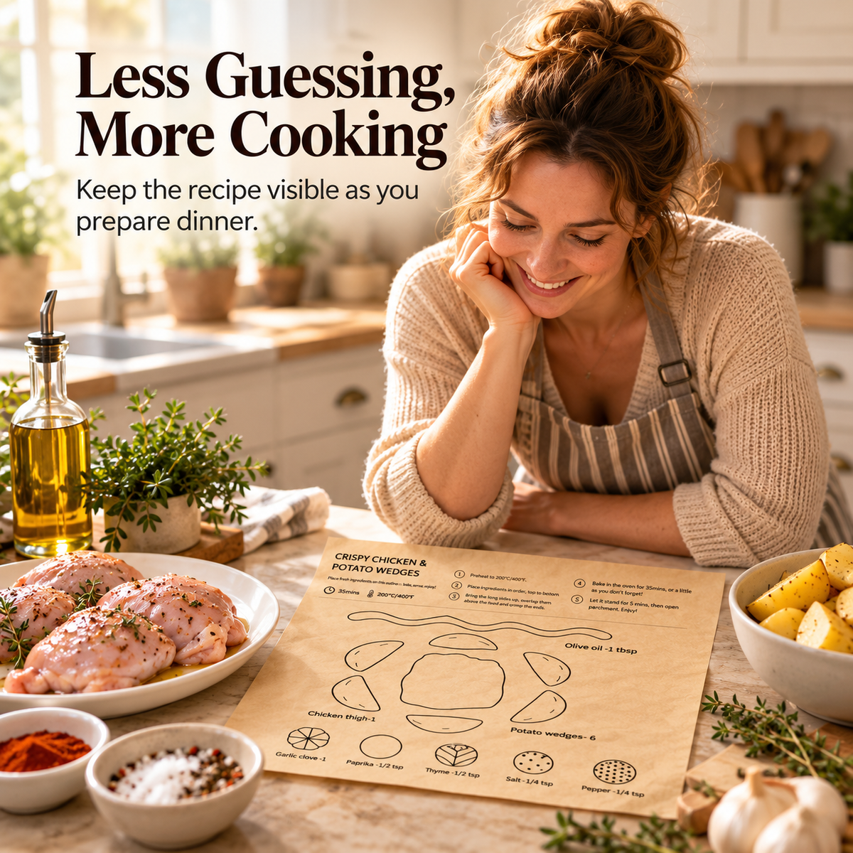 🍗Baking Paper Printed with Recipes—Making Baking Easy and Mess-Free! 👩‍🍳