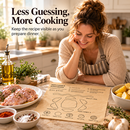 🍗Baking Paper Printed with Recipes—Making Baking Easy and Mess-Free! 👩‍🍳