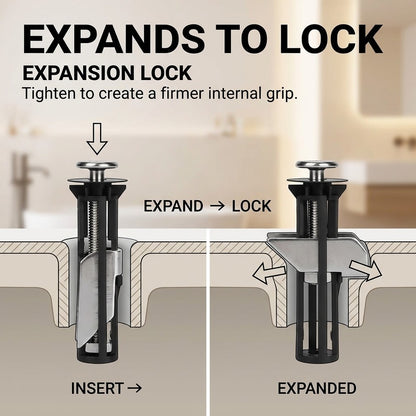 Top-Fix Toilet Seat Hinge Repair Kit – Expansion Bolts for Loose Toilet Seats
