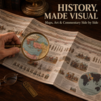 Adams' Time Chart: Vintage Hardcover World History Timeline Map Book
