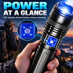 Military-Grade 2-in-1 Zoomable Tactical Flashlight & Emergency Power Bank: Ultra-Bright LED, COB Work Light & 5400mAh High-Capacity Battery 🔦⚡