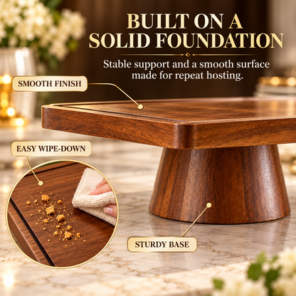 2-in-1 Wooden Dessert & Charcuterie Serving Stand