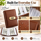 A6 Cash Savings Binder with 3-Digit Combination Lock