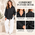 Two Looks, One Shirt: Relaxed Striped Button-Down + Free Pearl Waist Clip👚