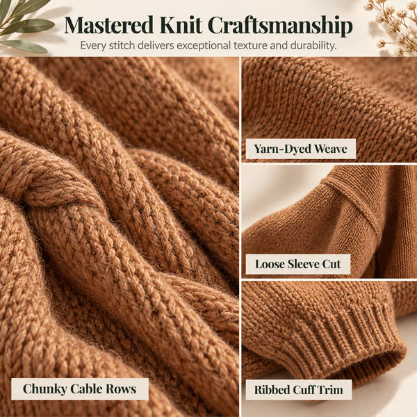 🍂Women's Oversized Cardigan Sweater Fall Long Lantern Sleeve Knit Open Front