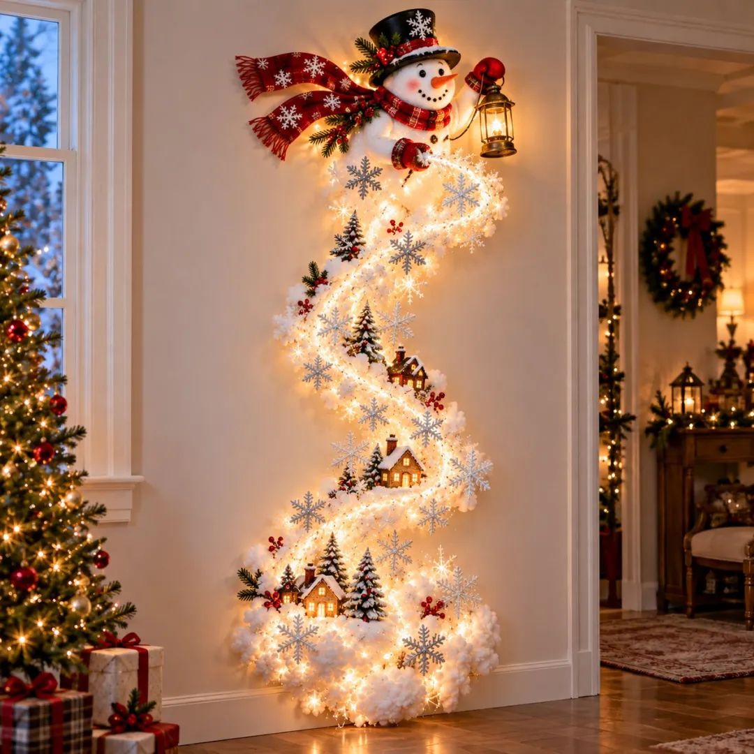 3D Glowing Christmas Wall Decorations - Christmas Magic on the Wall
