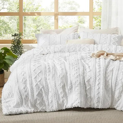 Boho Tufted Embroidery Comforter Set