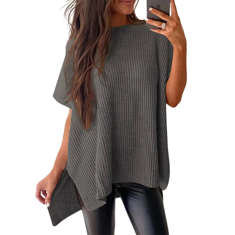 Women’s Ribbed Knit Batwing Top