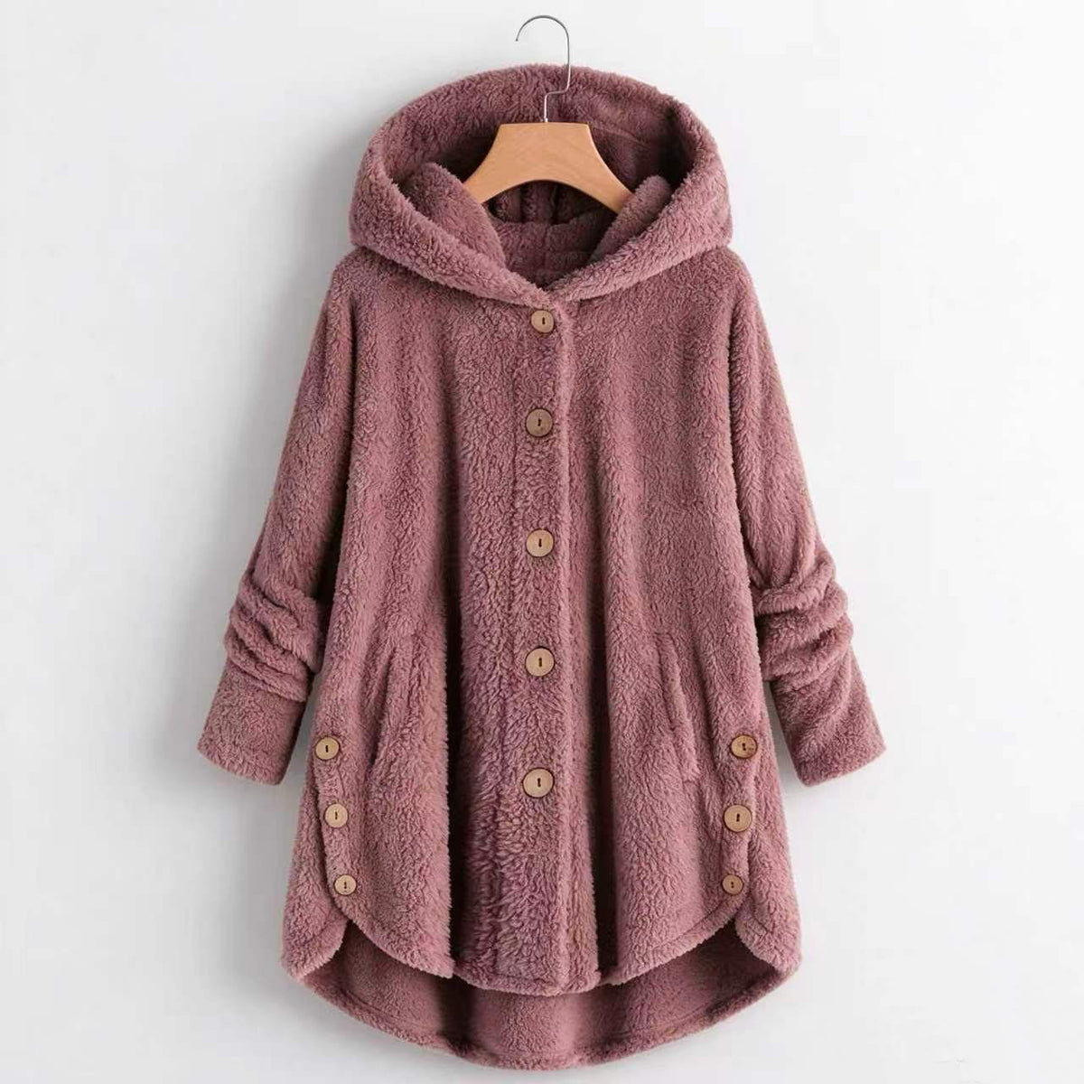 ❄️ Stay Warm & Look Great: Women’s Plush Hooded Fleece Coat