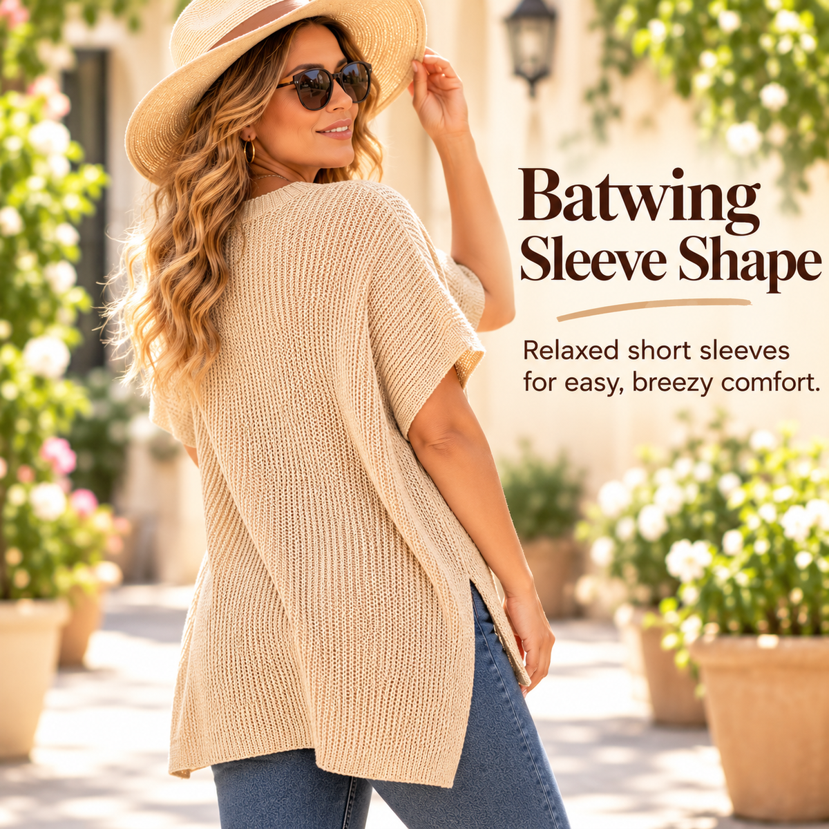 💕Women's Oversized Cotton Knit Top – Flattering Loose Fit🍂