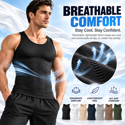 2/3/4Pack Menswear Compression Tank Top,tummy & Abdominal Control Body Shaper Trainer Vest