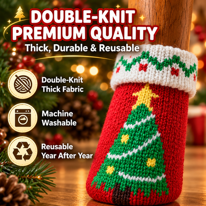 16/24 Pcs Christmas Knit Chair Leg Socks with Felt Pads – Non-Slip Furniture Floor Protectors