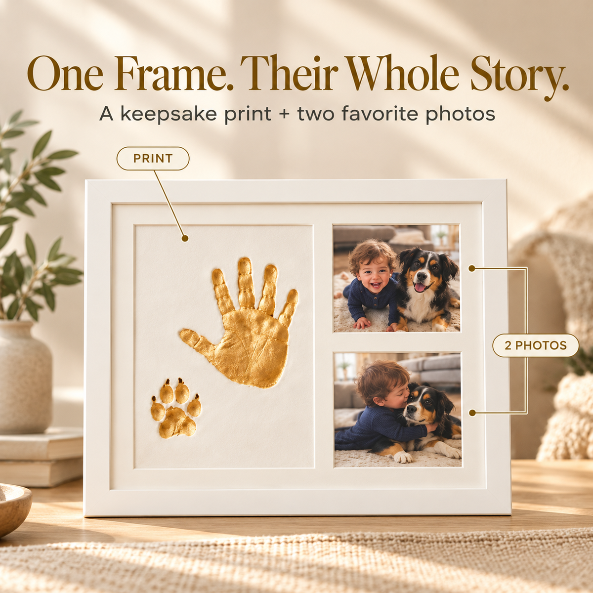 Baby & Pet Handprint Keepsake Frame Kit – Create a Memory That Lasts Forever