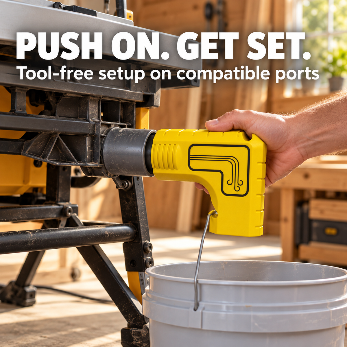 Table Saw Dust Collection Adapter – No Vacuum Needed, Less Sawdust & Easy Cleanup