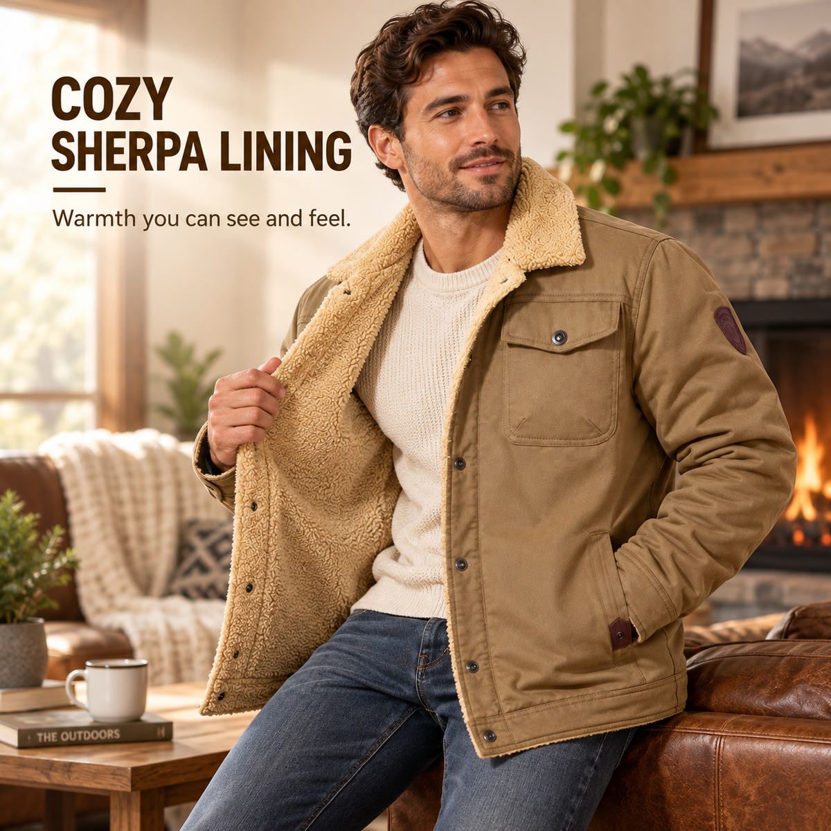 Men’s Sherpa-Lined Trucker Jacket