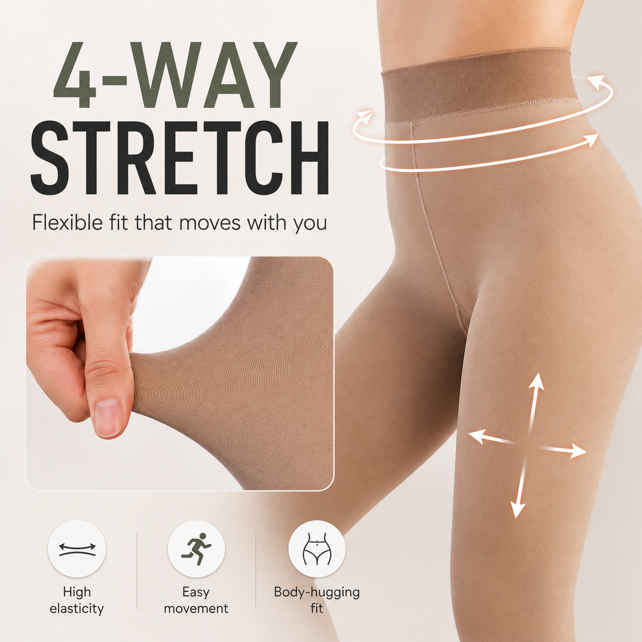 Women’s Fleece-Lined Fake Sheer Thermal Tights