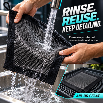 🚗The Faster Way to Clay:  Premium Polymer Clay Towel for a Mirror-Smooth Finish