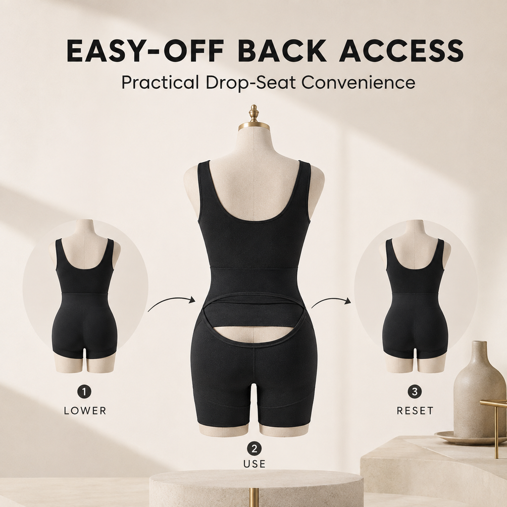 The Ultimate No-Hassle Bodysuit: Open-Back Tummy Control & Butt Lifting Shaper