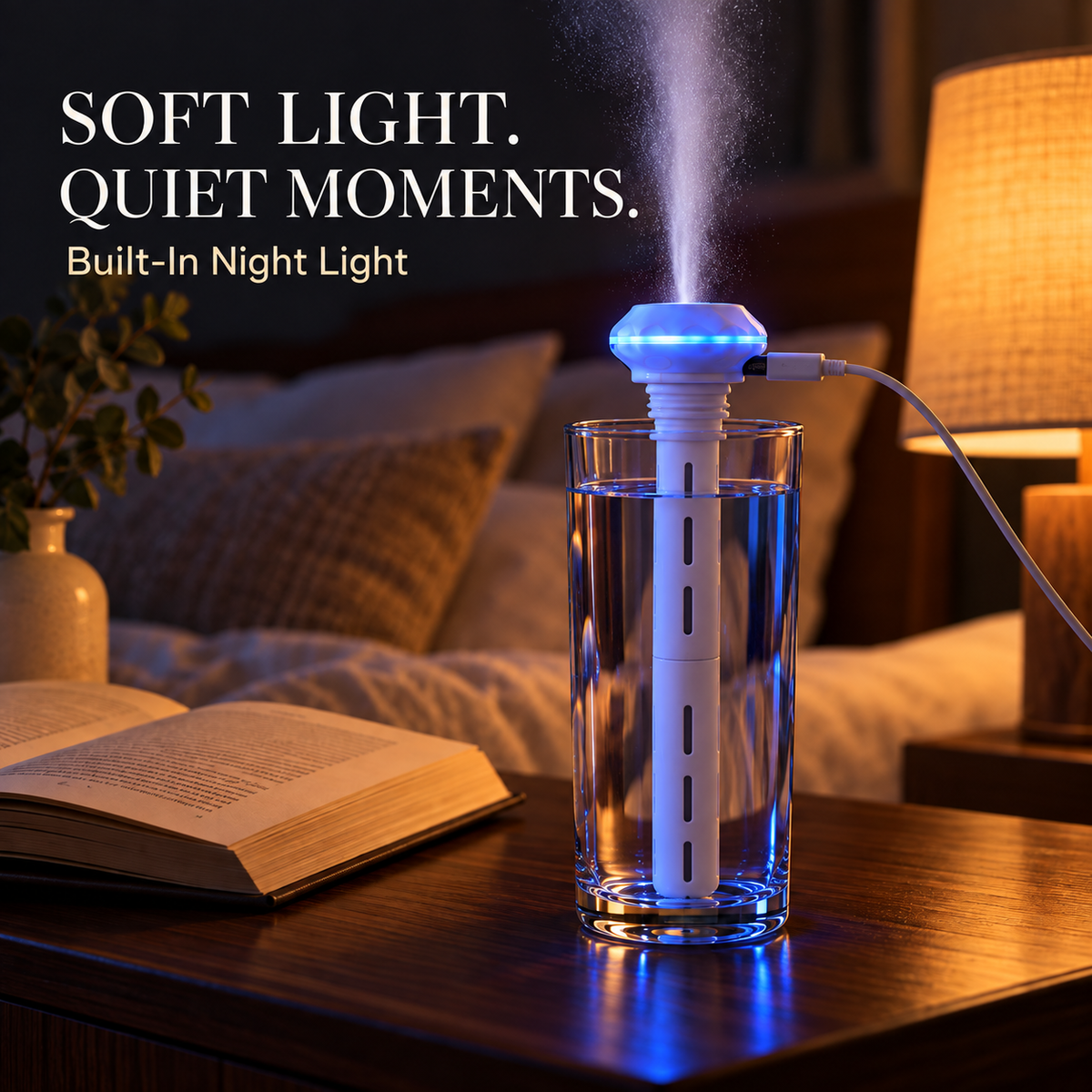 💧 Portable Tank-Free Humidifier for Bottles & Cups 🔌