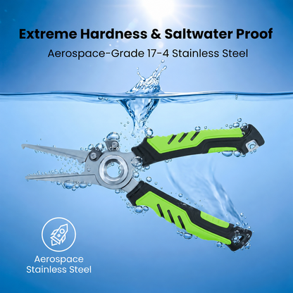 🎣17-4 Stainless Steel Fishing Pliers – Tungsten Carbide Cutter & Hook Remover🎣