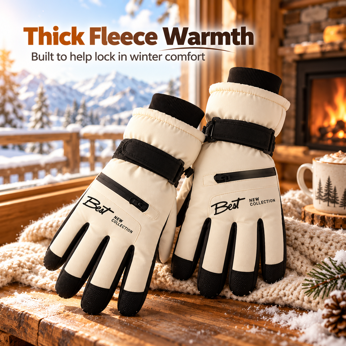 Winter Insulated Gloves – Warm Windproof Outdoor Gloves