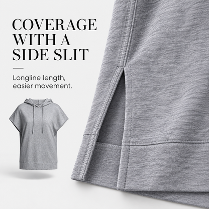 Women's Gray Basic Hoodie Top
