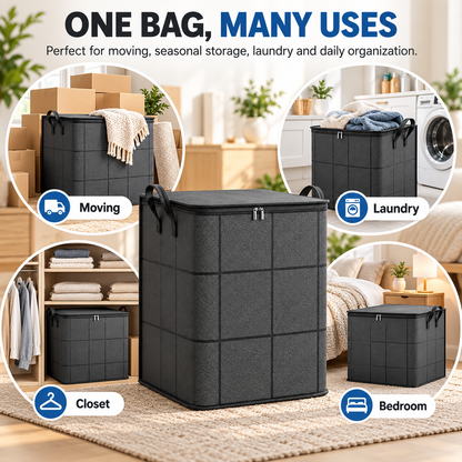 220L Foldable Storage Bag – Extra Large Organizer for Clothes, Blankets & Bedding