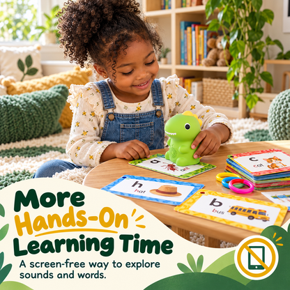 🦖 Little Learning Dino – Interactive Talking Flash Cards for Kids | Montessori Educational Toy