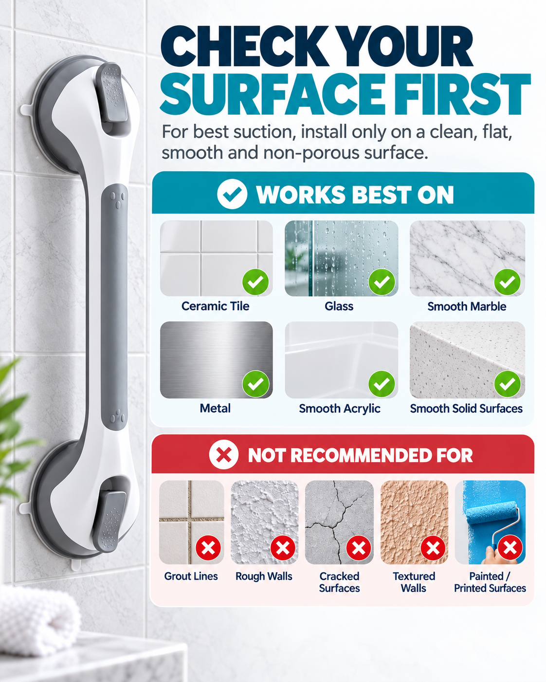 🛡️Secure Every Step | Reliable Bathroom Support for Seniors & Recovery