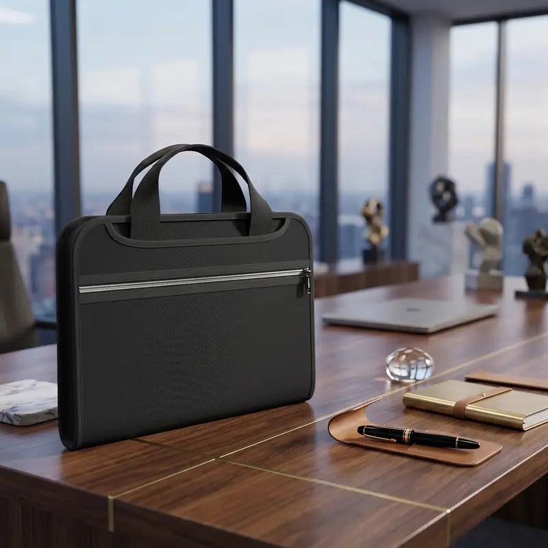 🛡️ Asset Safe Haven | Heavy-Duty Fireproof & Waterproof Expanding File Organizer Bag with Portable Handle 📁