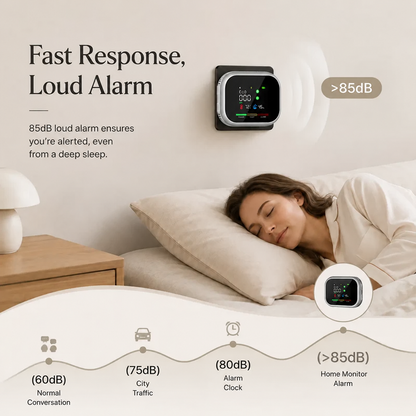 6-in-1 Battery Rotable Air Safety Monitor