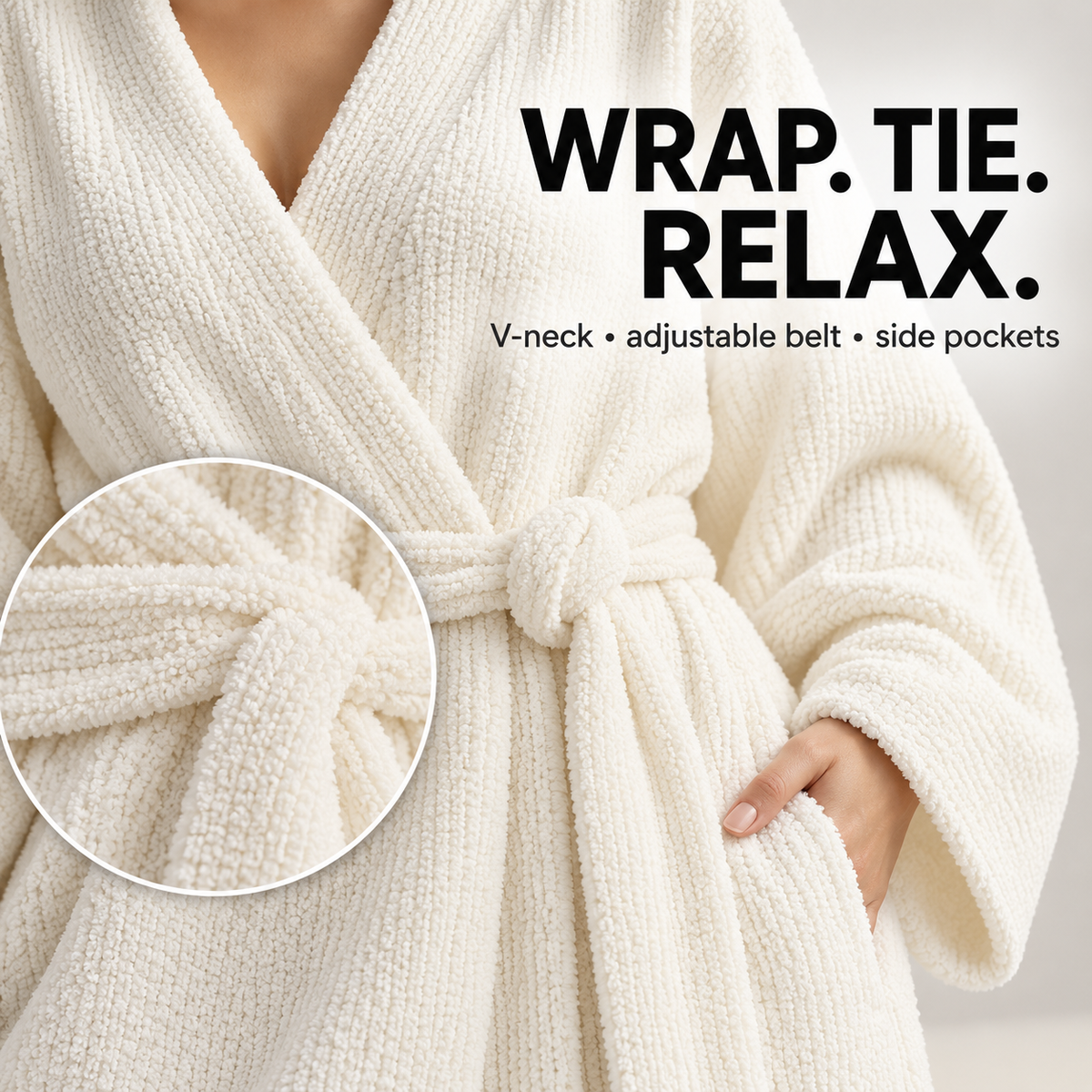 Women’s Long Fleece Robe – Soft Cozy Wrap Loungewear