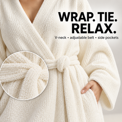 Women’s Long Fleece Robe – Soft Cozy Wrap Loungewear