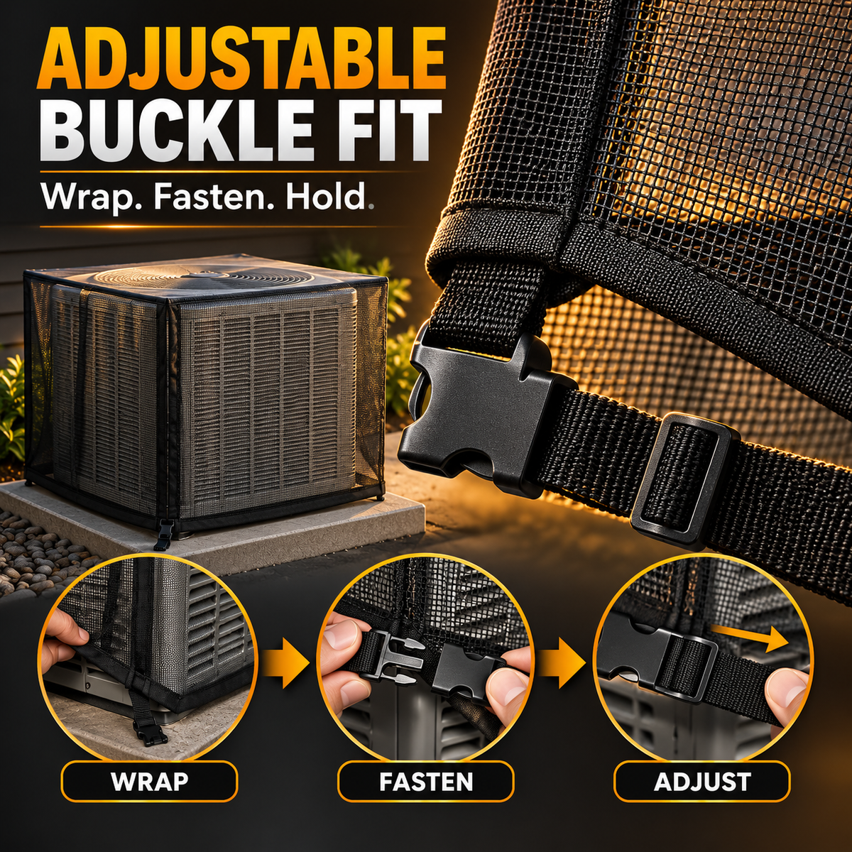 Outdoor AC Mesh Cover for Cleaner, Better-Protected Units