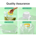 5pcs/pack Grain Sealed Bags,Transparent Food Storage Bags,Moisture-Proof and Pest-Resistant