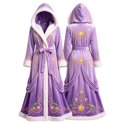 👑 Fairytale Royal Heated Robe – Plush Sherpa Lined Electric Heating Long Dressing Gown 🔥