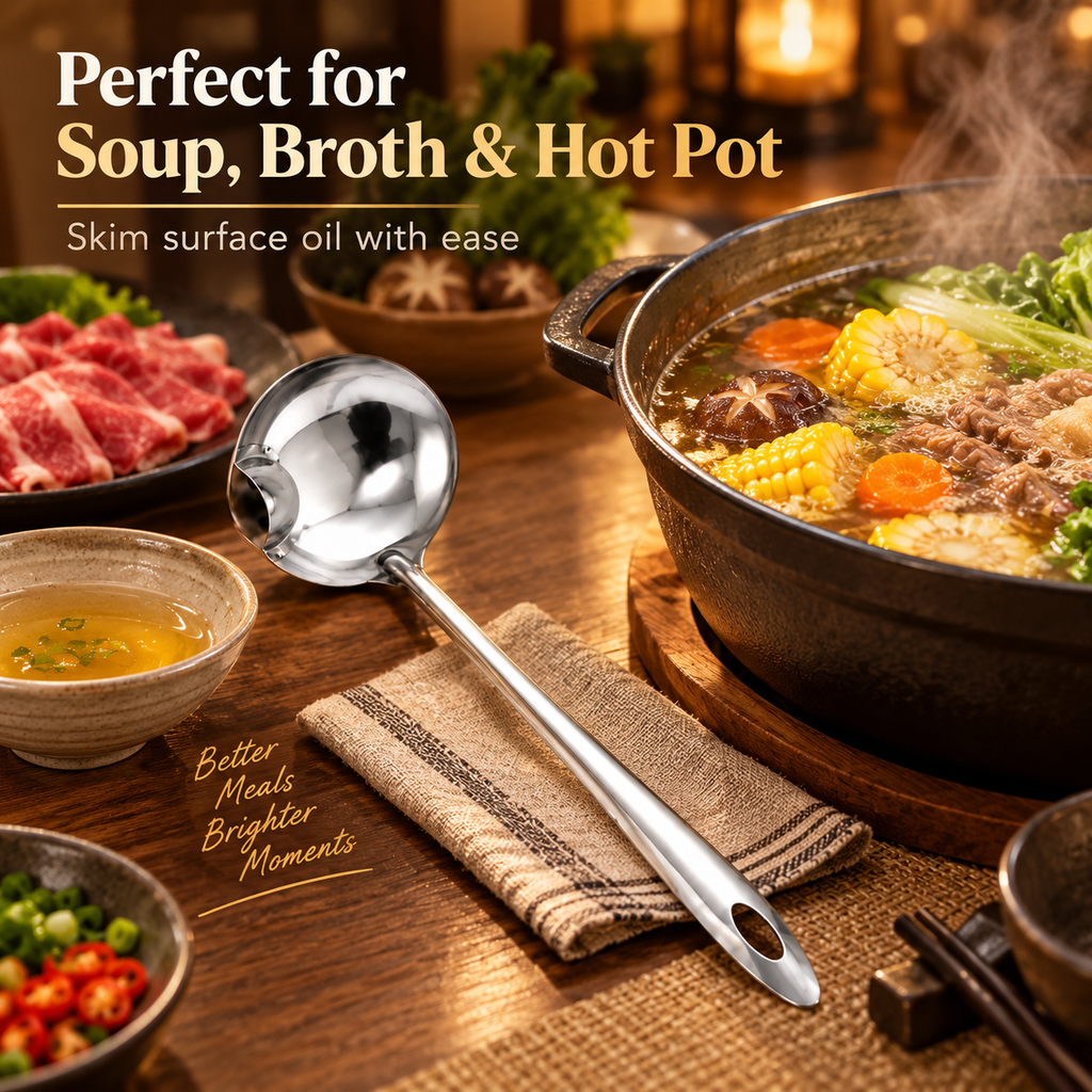 2-Pack Stainless Steel Oil Separator Ladle