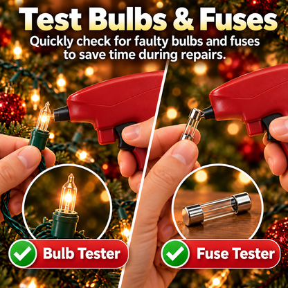 🎄Christmas Light Repair Tool – Quickly Fix Incandescent String Lights, Test Bulbs & Fuses💡