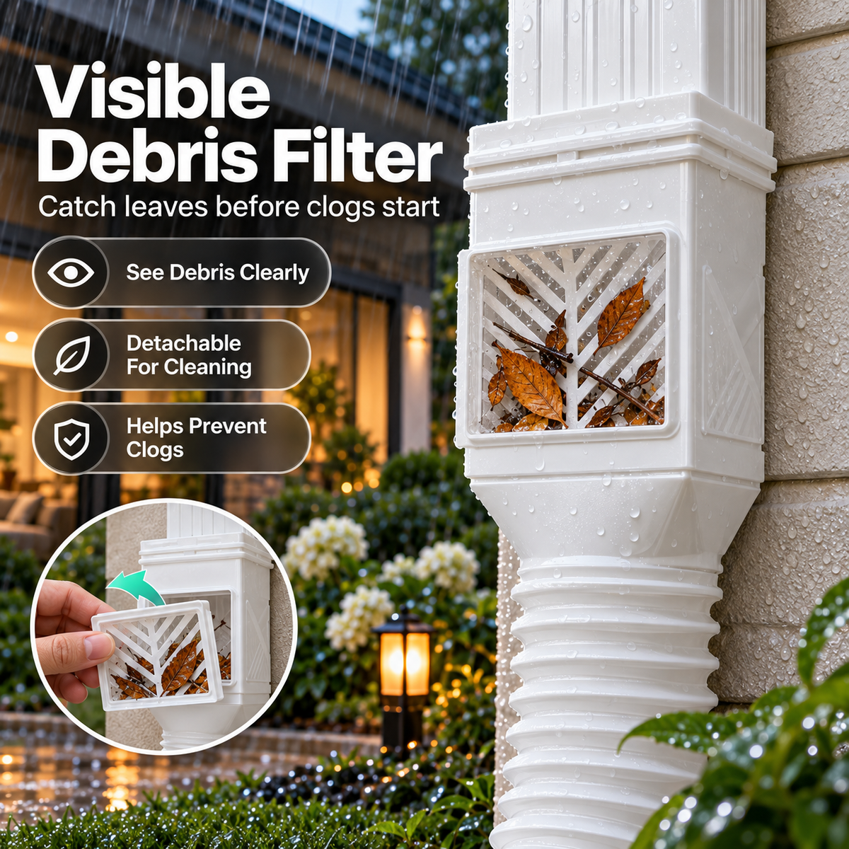 Flexible Downspout Extender & Rainwater Drainage Pipe for Home Foundation