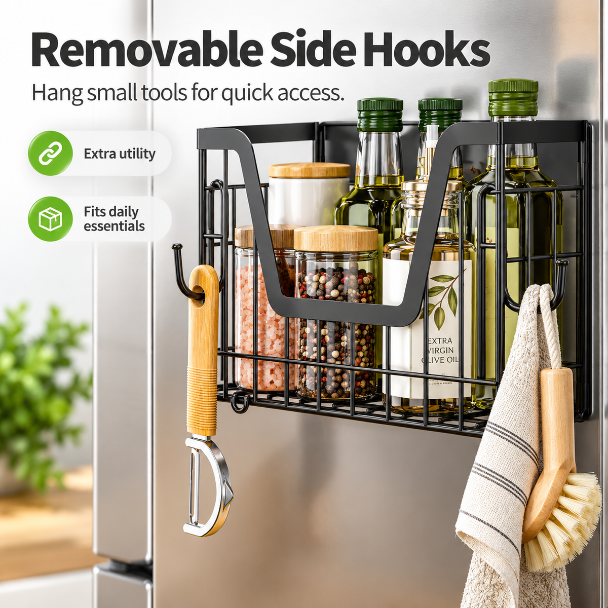 Magnetic Fridge Storage Shelf – More Space, Less Clutter
