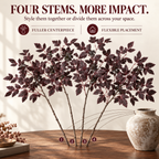 24-Inch Artificial Cimicifuga Plant with Realistic Silk Leaves and a Lifelike Touch