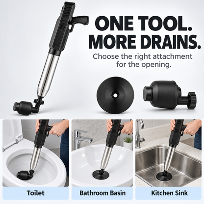 Electric Air Drain Plunger – Powerful Clog Removal for Toilets & Sinks