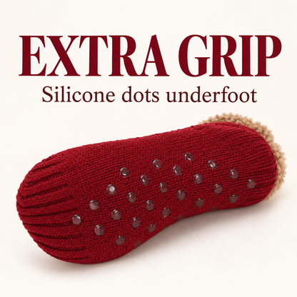 Cozy Non-Slip Slipper Socks – Ultra-Soft Fleece Lining & Stretchy Comfort