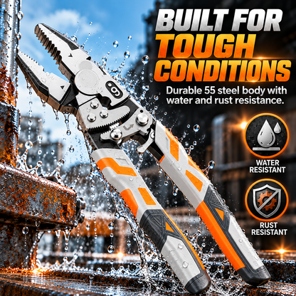 Ratcheting Locking Pliers — Grip, Cut, Crimp & Hold With Less Hand Effort