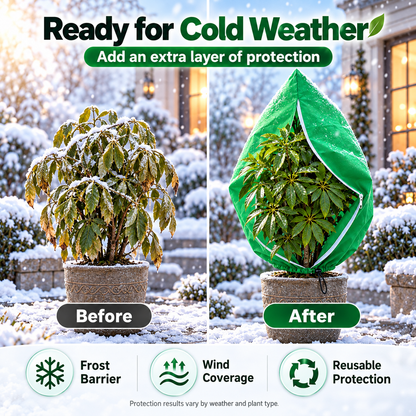 5-Pack Reusable Plant Frost Covers – Breathable Winter Protection