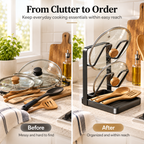 Countertop Pot Lid & Utensil Organizer