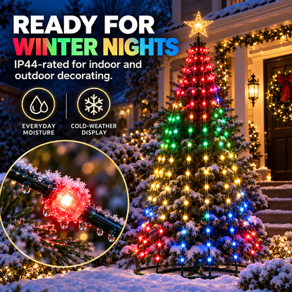 Smart RGB Christmas Tree Lights with App & Music Sync