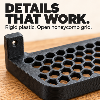 Wall Mounted Screwdriver Organizer – Space-Saving Honeycomb Tool Holder with 2 Free Mounting Screws