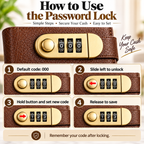 A6 Cash Savings Binder with 3-Digit Combination Lock