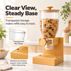 Bamboo Cereal Dispenser Countertop